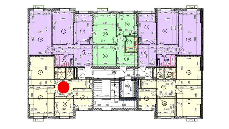 3-комнатная квартира 63.6 м²  4/4 этаж