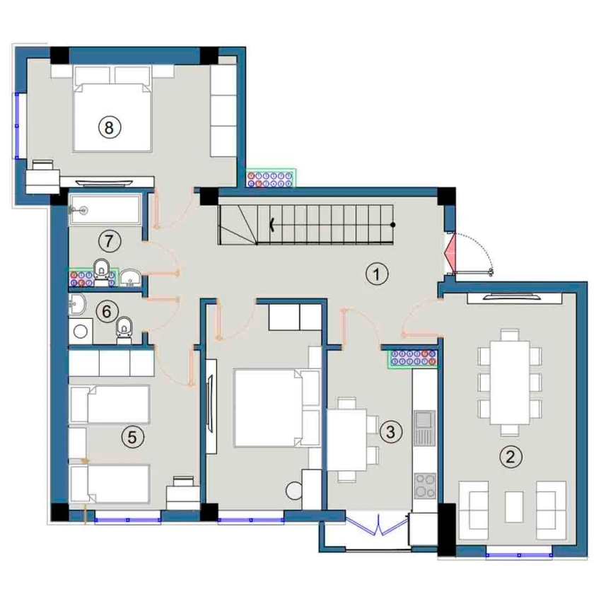 4-комнатная квартира 92 м²  9/9 этаж