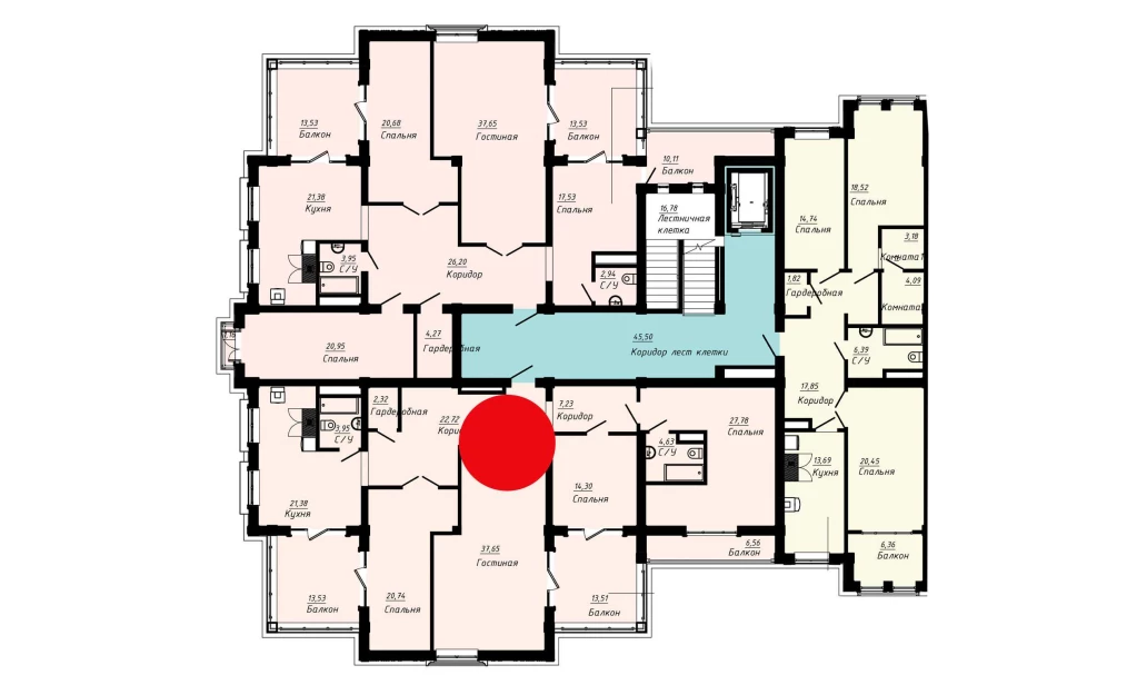 4-комнатная квартира 172.78 м²  10/10 этаж