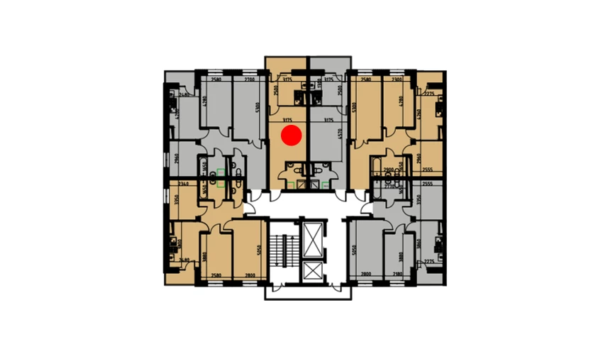 1-комнатная квартира 29.24 м²  8/8 этаж