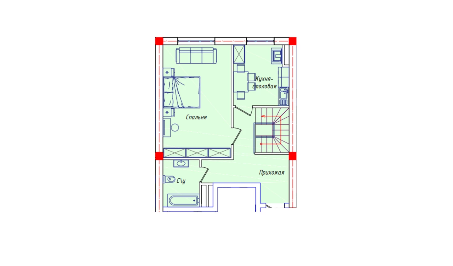 3-комнатная квартира 111.6 м²  1/1 этаж