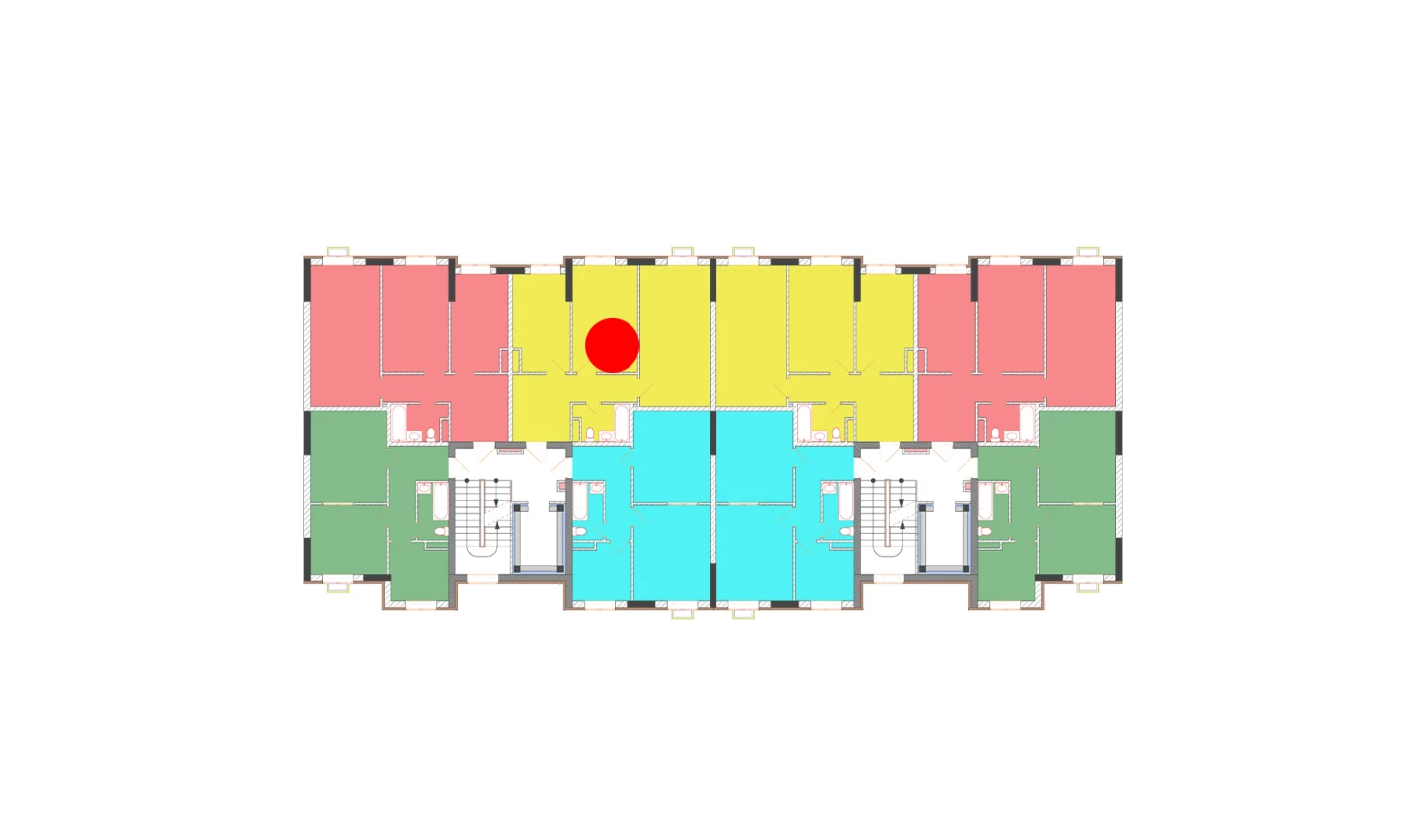 2-комнатная квартира 65 м²  1/1 этаж