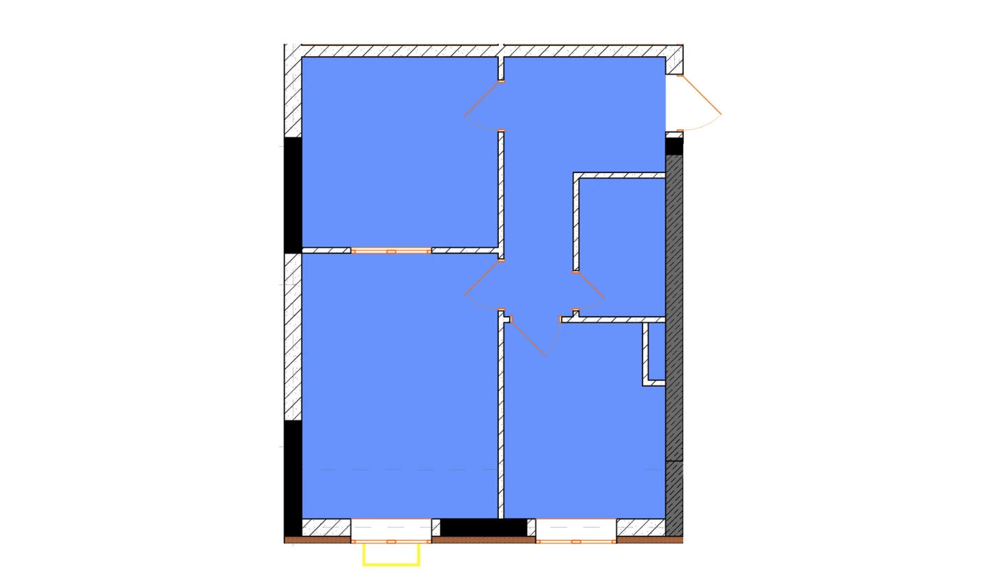 2-комнатная квартира 50.4 м²  2/2 этаж