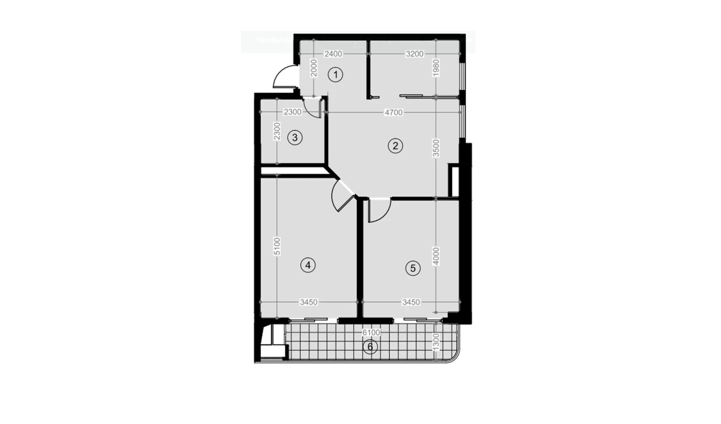 3-комнатная квартира 72.1 м²  3/3 этаж