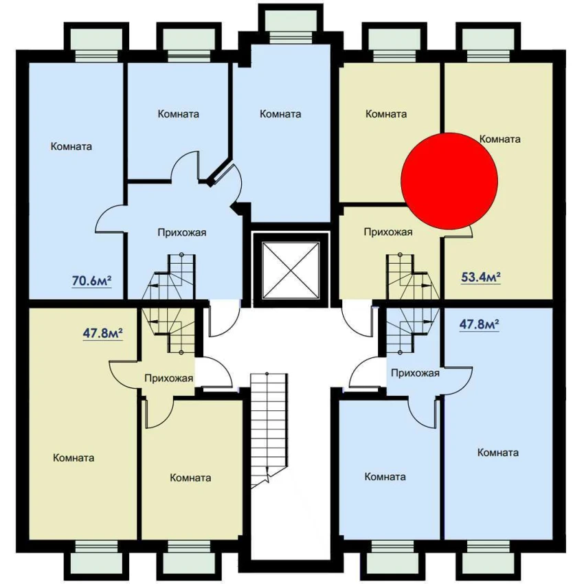 2-xonali xonadon 106.8 m²  1/6 qavat | CHOSHTEPA GARDEN Turar-joy majmuasi