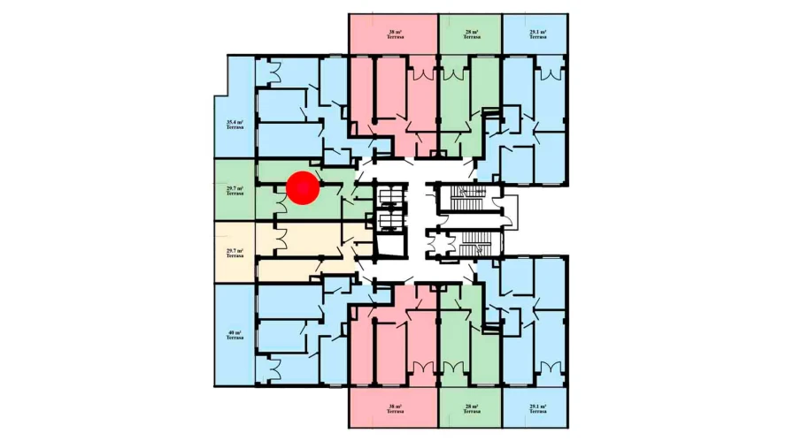 1-xonali xonadon 46.1 m²  3/3 qavat