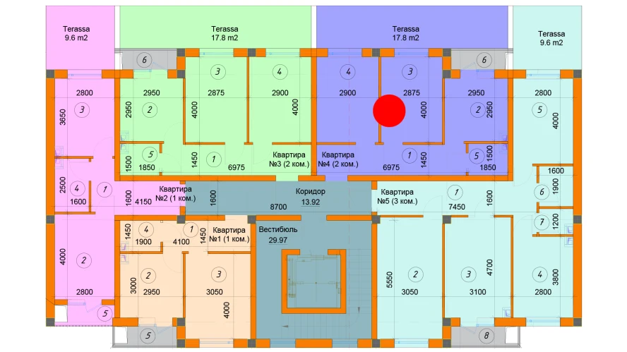 2-комнатная квартира 47.71 м²  2/2 этаж