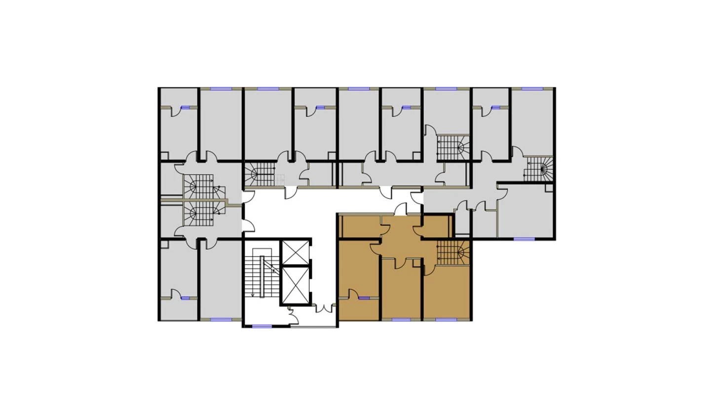 2-комнатная квартира 75.8 м²  1/1 этаж