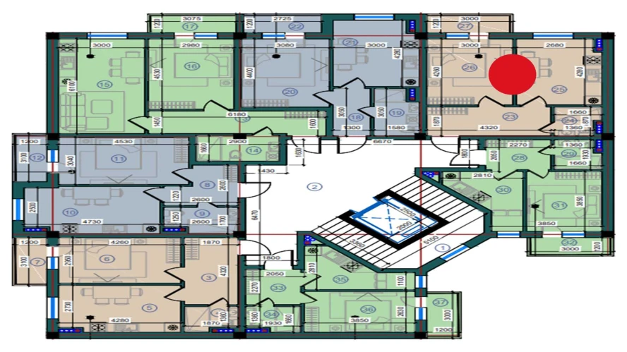 2-комнатная квартира 41.7 м²  2/2 этаж