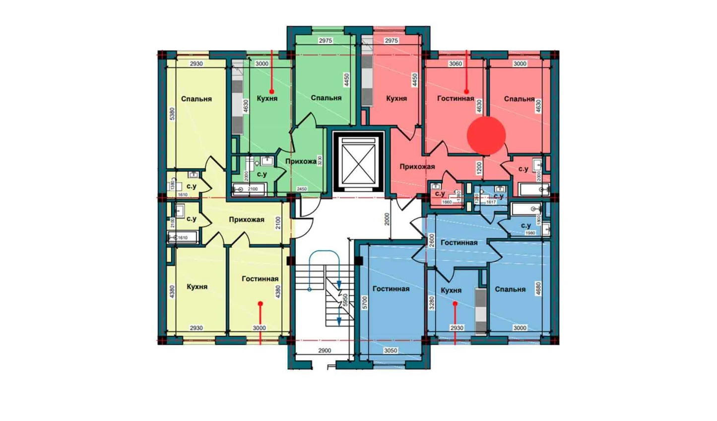 2-комнатная квартира 60.2 м²  1/1 этаж