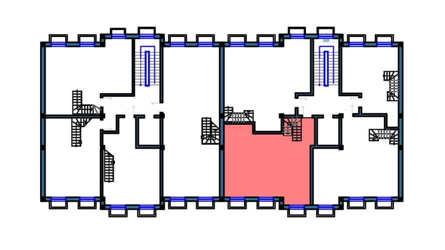 2-комнатная квартира 69.5 м²  1/1 этаж