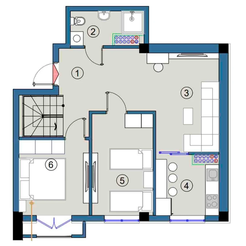 2-xonali xonadon 137.5 m²  9/9 qavat | FLORYA RESIDENCE Turar-joy majmuasi