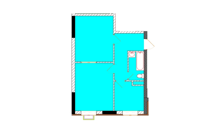 2-xonali xonadon 50.3 m²  7/9 qavat | Uchtepa Avenue Turar-joy majmuasi