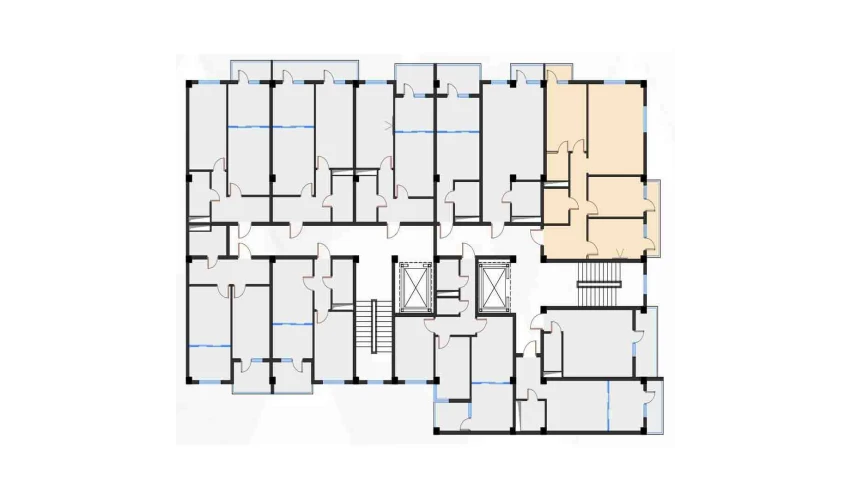 4-xonali xonadon 76.47 m²  3/7 qavat | Bochka Resort Turar-joy majmuasi