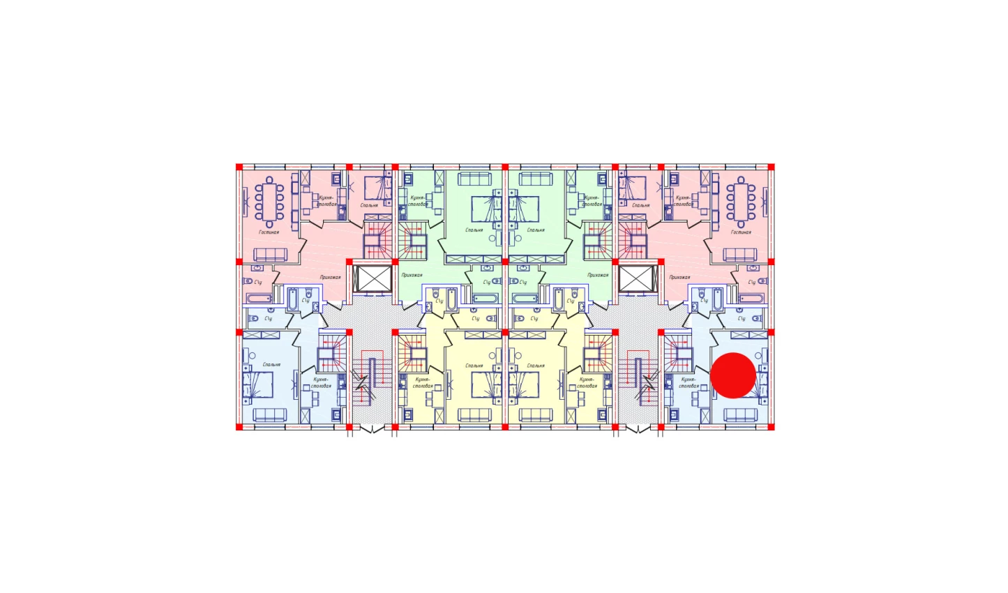 2-комнатная квартира 116.8 м²  1/1 этаж