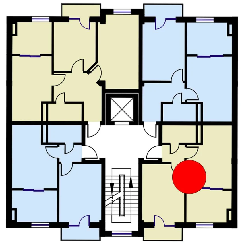 2-xonali xonadon 50.8 m²  4/6 qavat | CHOSHTEPA GARDEN Turar-joy majmuasi