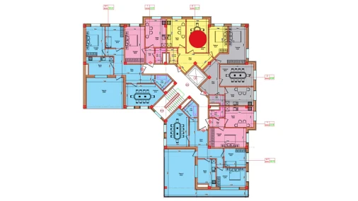 2-комнатная квартира 62.37 м²  8/8 этаж | Жилой комплекс "Markaz"