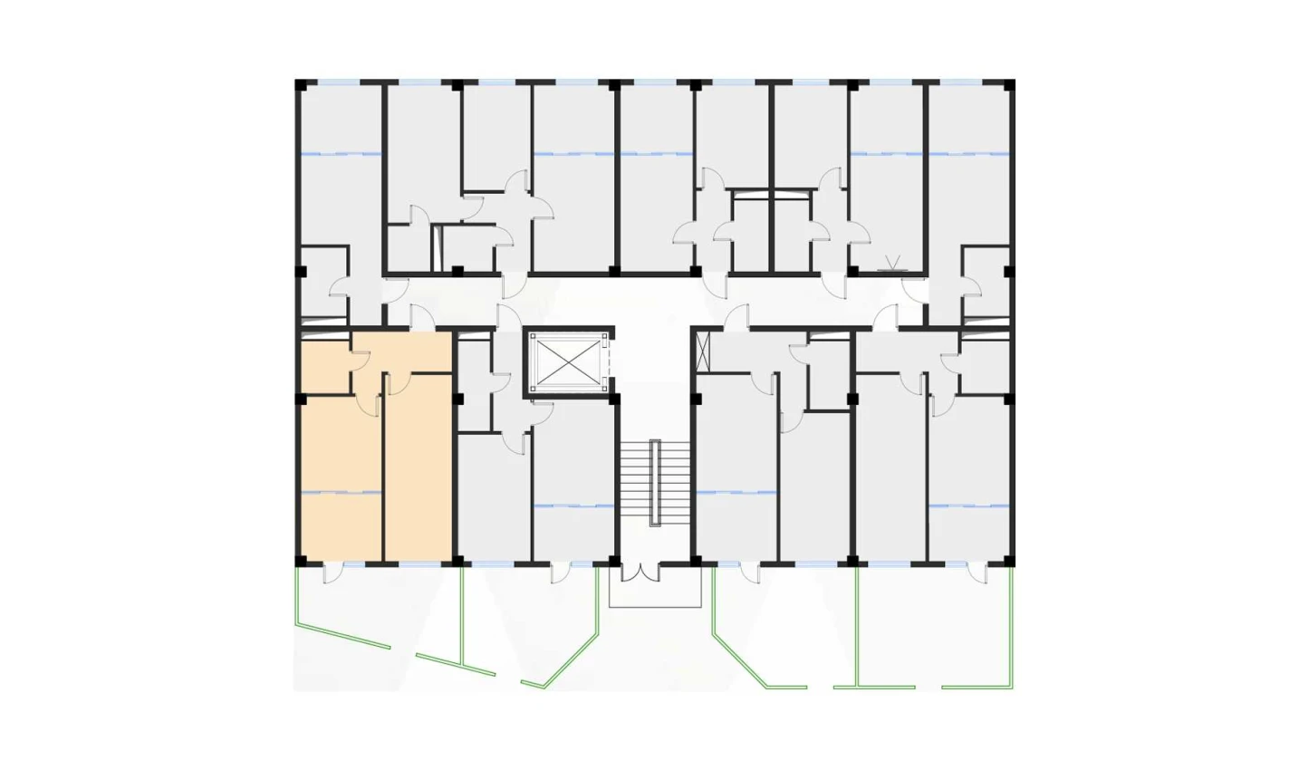 2-комн. квартира 46.02 м²  1/7 этаж | Жилой комплекс Bochka Resort