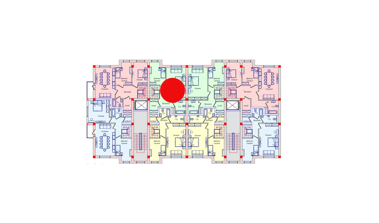 2-комнатная квартира 57.7 м²  8/8 этаж