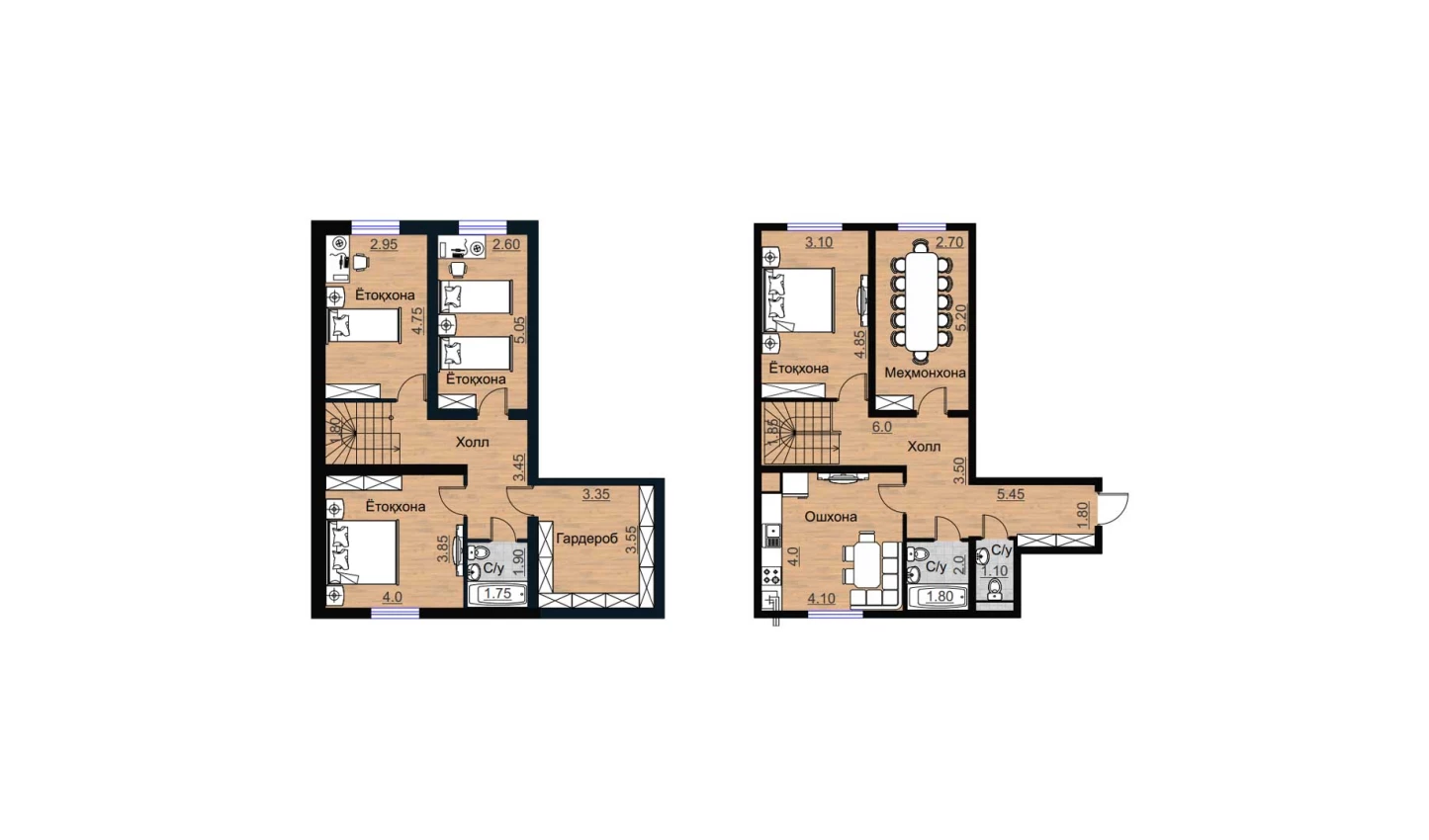 2-комнатная квартира 79.14 м²  1/1 этаж