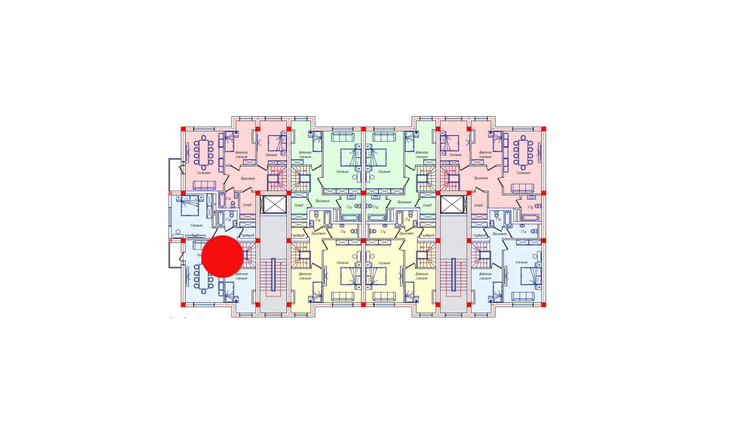 3-комнатная квартира 70.3 м²  8/8 этаж