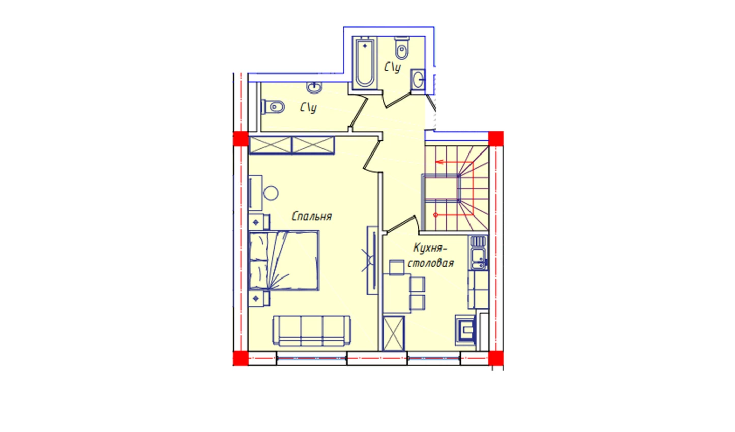 3-комнатная квартира 116.8 м²  1/1 этаж