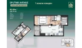 1-комн. квартира 50.95 м²  10/12 этаж | Жилой комплекс SPUTNIK AVENUE