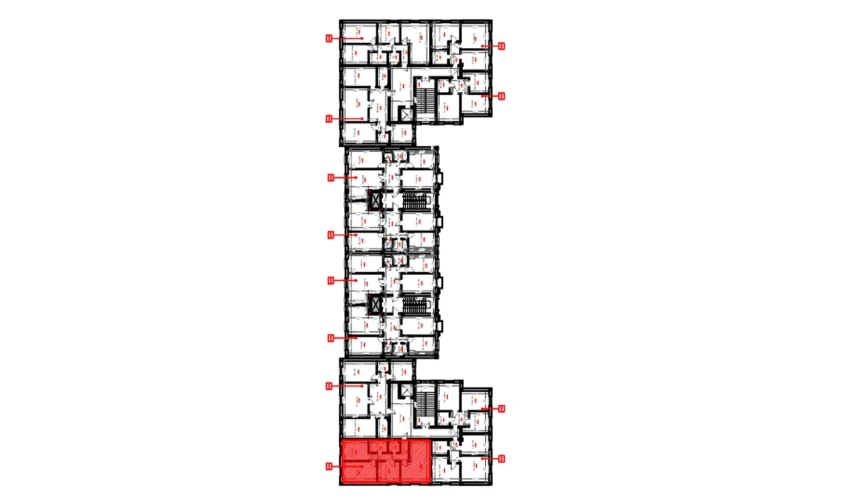 3-xonali xonadon 80.3 m²  5/9 qavat | FIDOKOR Turar-joy majmuasi