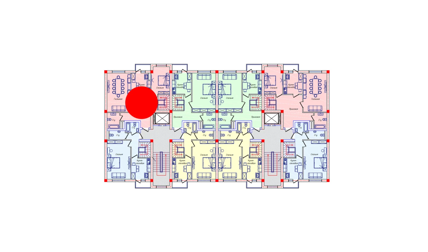 5-комнатная квартира 153.5 м²  7/7 этаж