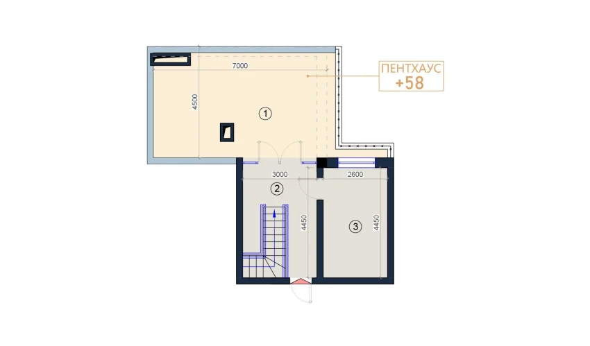 2-комнатная квартира 123 м²  9/9 этаж | Жилой комплекс KO'KSAROY