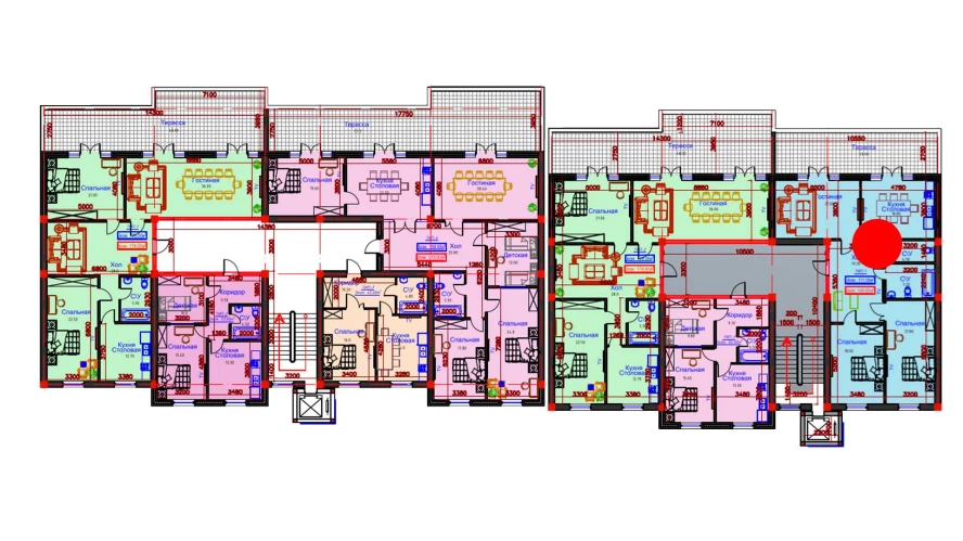 6-комнатная квартира 62 м²  9/9 этаж