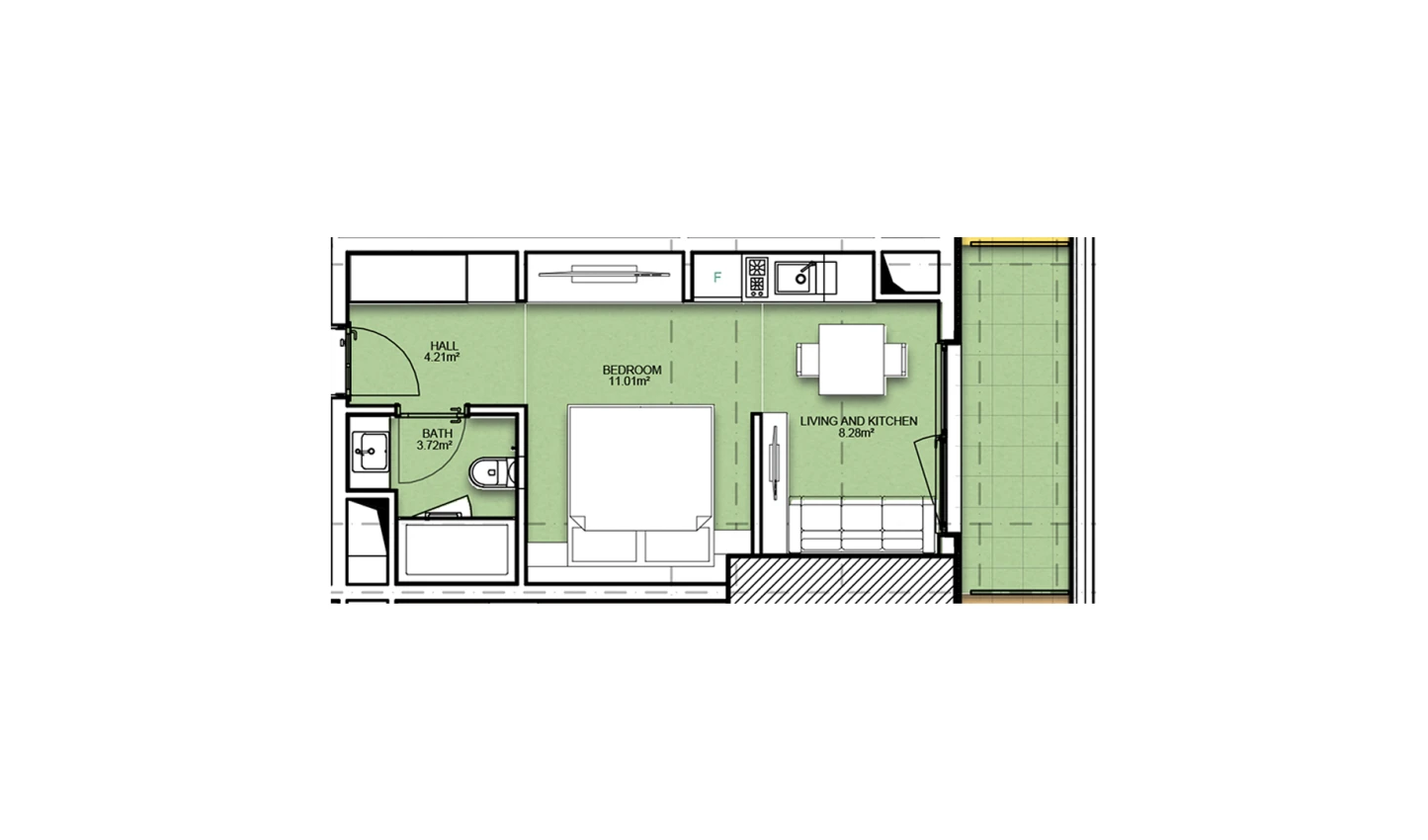 1-комнатная квартира 34.1 м²  6/6 этаж