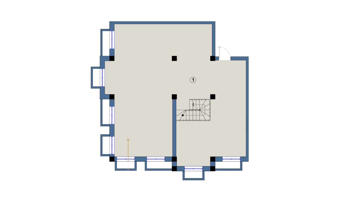 4-комнатная квартира 129 м²  1/1 этаж