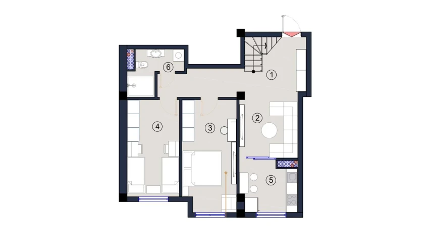 2-xonali xonadon 137 m²  1/9 qavat | FLORYA RESIDENCE Turar-joy majmuasi