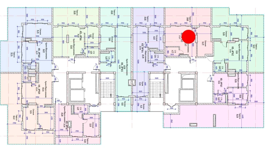 1-xonali xonadon 27.67 m²  17/17 qavat