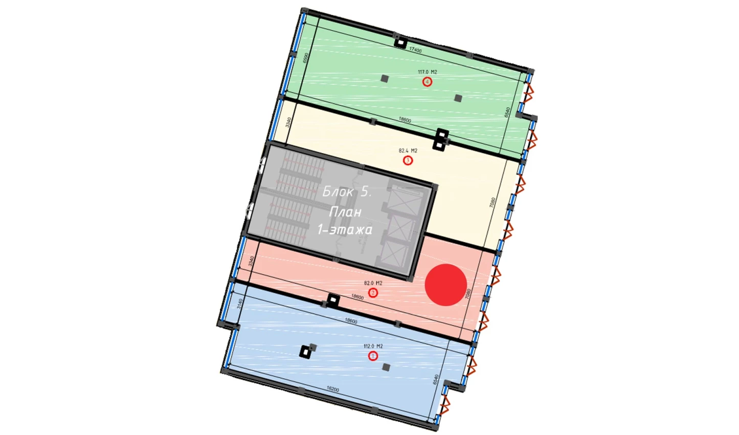 1-комнатная квартира 82 м²  3/3 этаж