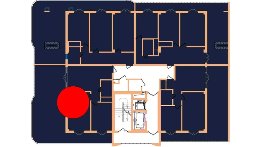 1-комнатная квартира 88.1 м²  17/17 этаж