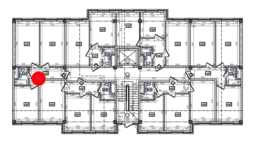 2-xonali xonadon 61.8 m²  1/1 qavat