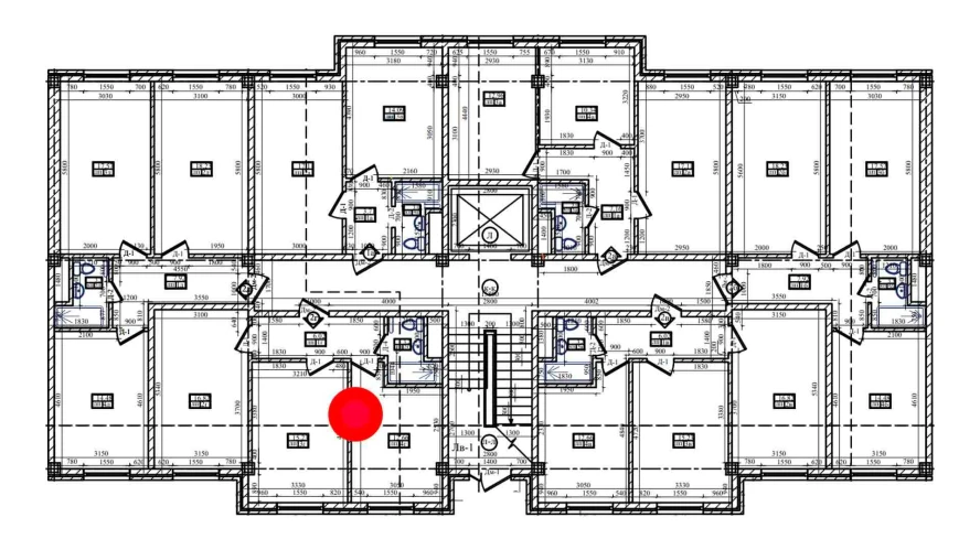 2-комнатная квартира 54.9 м²  1/1 этаж