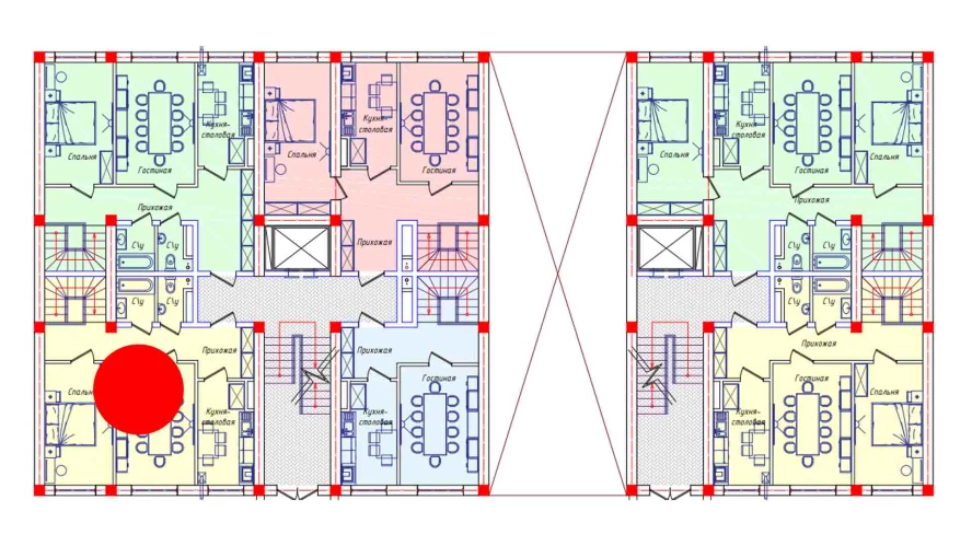 5-xonali xonadon 132.6 m²  1/1 qavat