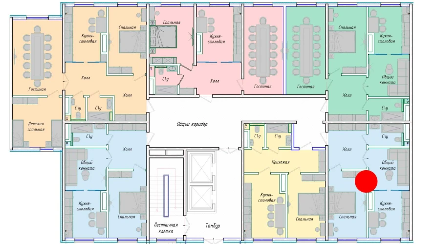 2-комнатная квартира 50.85 м²  1/1 этаж