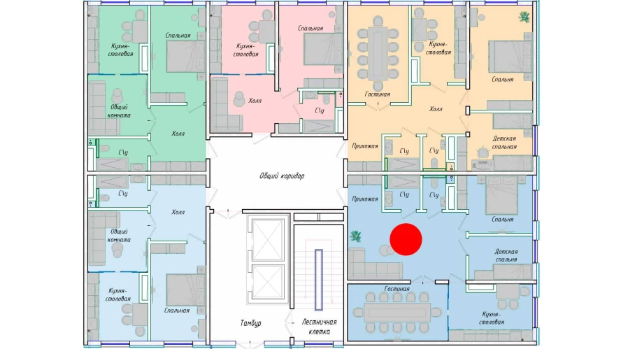 3-комнатная квартира 79.39 м²  1/1 этаж