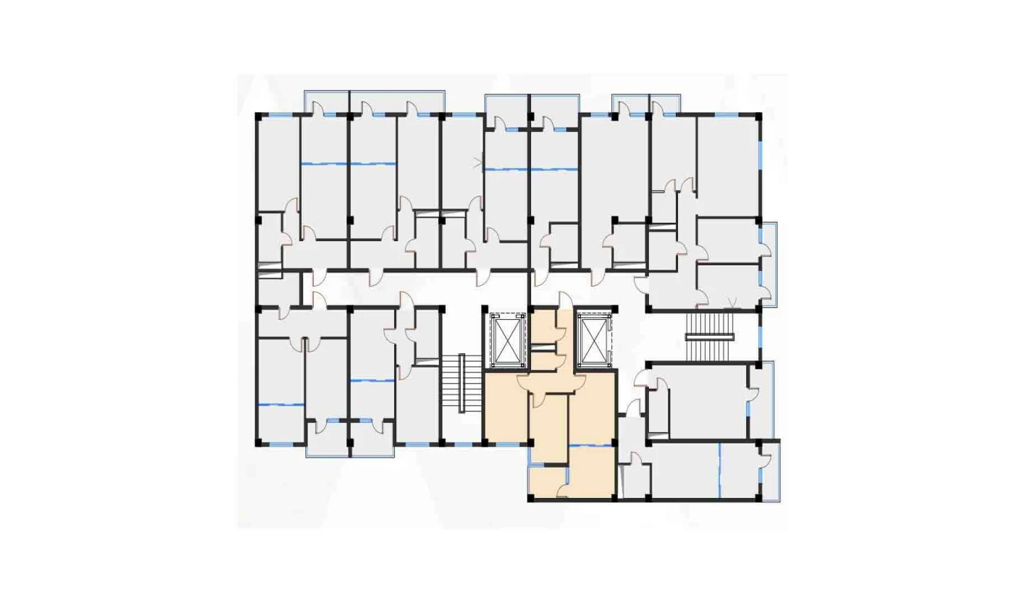 3-комн. квартира 55.16 м²  5/7 этаж | Жилой комплекс Bochka Resort