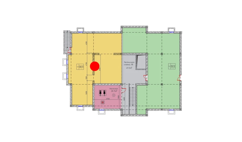 1-комнатная квартира 172.4 м²  1/1 этаж