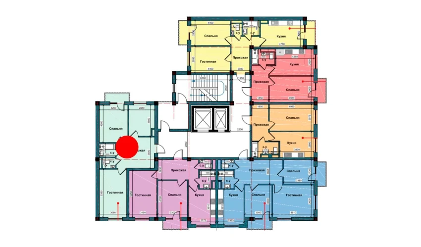 2-xonali xonadon 60.7 m²  3/10 qavat | NUR BARAKA Turar-joy majmuasi