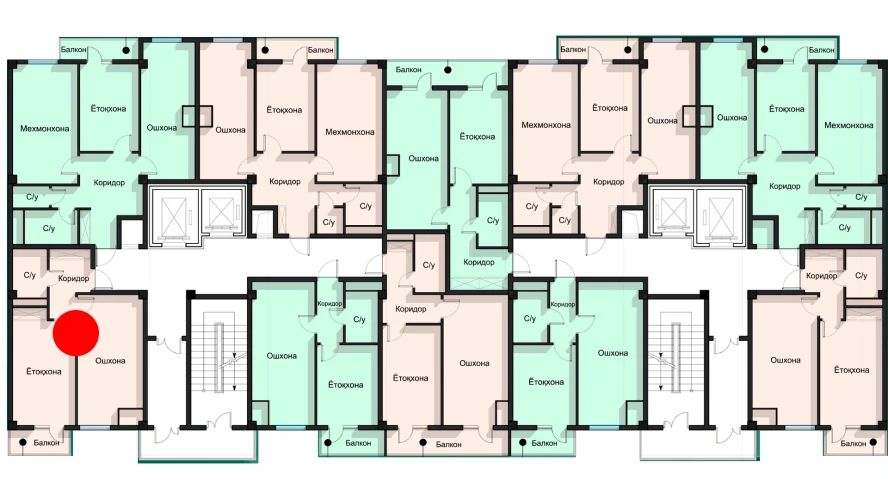 1-комнатная квартира 49.9 м²  6/6 этаж