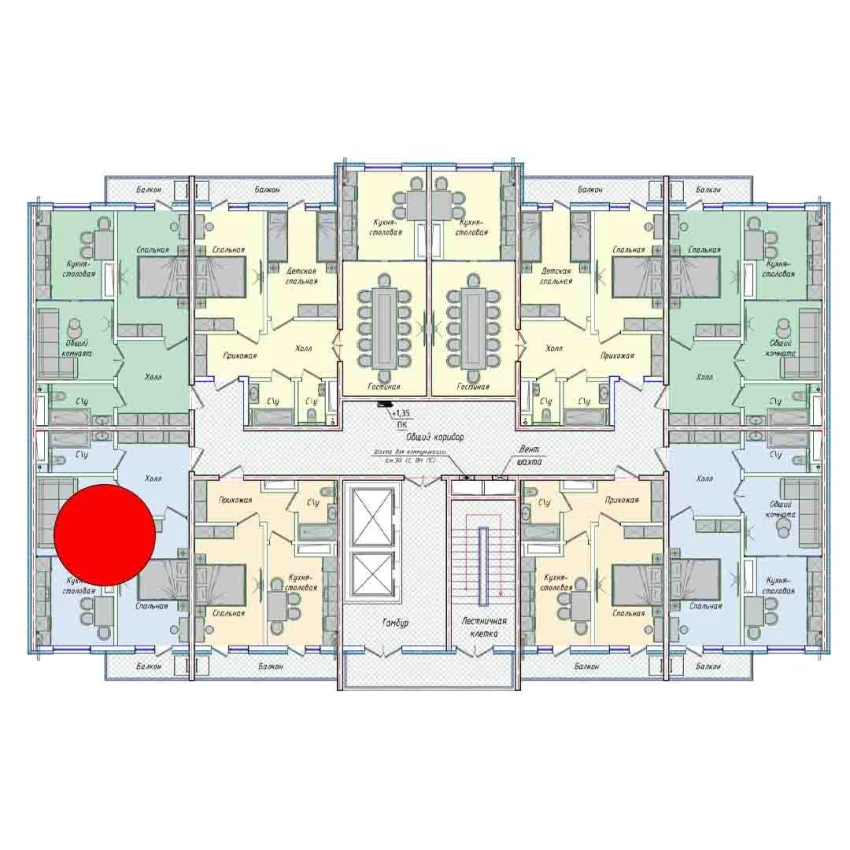 2-комнатная квартира 50.7 м²  14/14 этаж