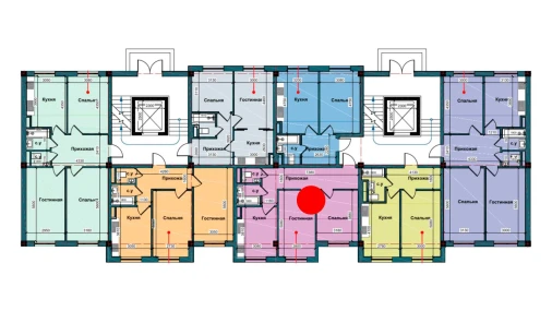 2-комнатная квартира 59.2 м²  1/9 этаж | Жилой комплекс NUR BARAKA