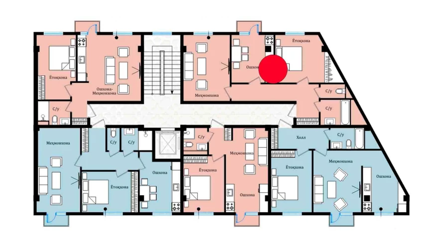 2-комнатная квартира 57.56 м²  3/3 этаж