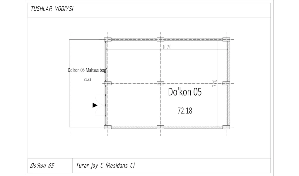 1-xonali xonadon 72.18 m²  0/0 qavat